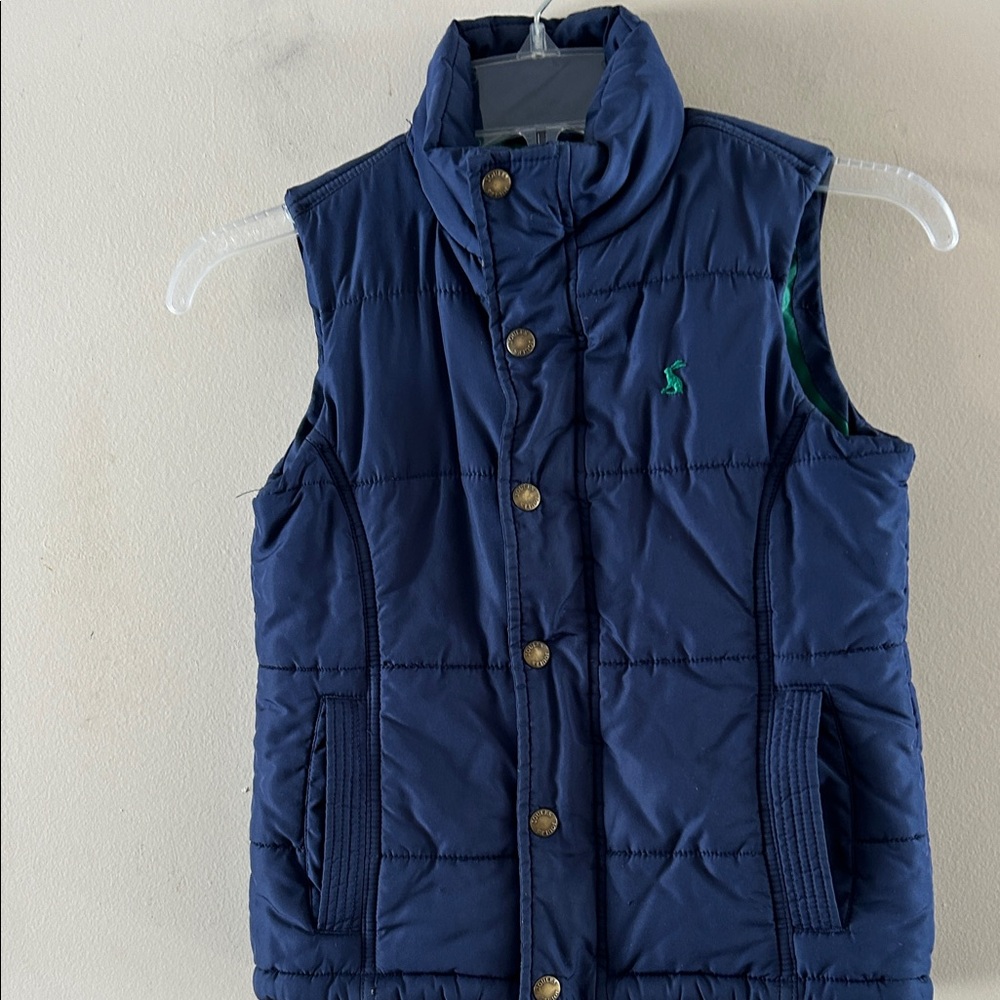 Joules Quilted Vest- Navy with Green Liner- Size 8Y